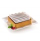 Kit crostata mini Tarte Sand Silikomart anello forato per frolla quadrato 